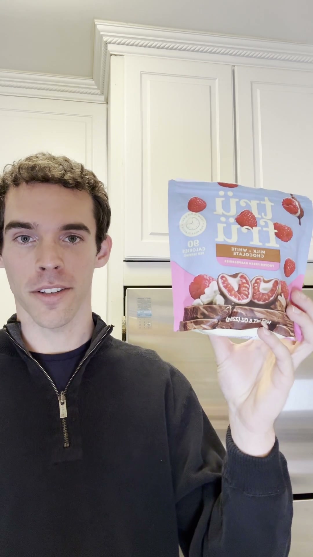 Creator holding a chocolate bar